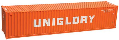 Atlas Model Railroad 50003858 N Scale 40' Standard-Height Container 3-Pack - Assembled -- Uniglory Set #1 (orange, white)