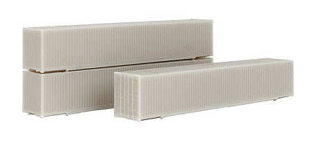 Atlas Model Railroad 50003982 N Scale 53' Corrugated Container 3-Pack - Assembled - Master(R) -- Undecorated