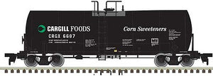 Atlas Model Railroad 50004094 N Scale Trinity 17,600-Gallon Corn Syrup Tank Car - Ready to Run -- Cargill Foods #6732 (black, green; Corn Sweeteners)