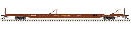 Atlas Model Railroad 50004438 N Scale ACF 89' 4" Intermodal Flatcar - Ready to Run - Master(R) -- Southern Pacific 520719 (Boxcar Red, yellow Cushion Car Markings)