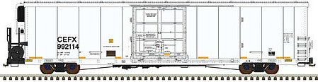 Atlas Model Railroad 50004524 N Scale TrinityRail(R) 64' Modern Reefer - Ready to Run - Master(R) -- CIT Group-Capital Finance CEFX 992116 (white, black, yellow conspicuity stri