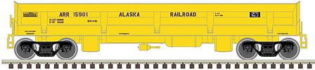 Atlas Model Railroad 50004583 N Scale Difco Side Dump Car - Ready to Run - Master(R) -- Alaska Railroad 15901 (yellow)