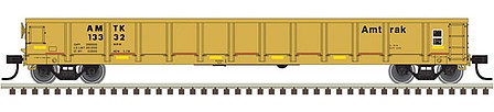 Atlas Model Railroad 50004677 N Scale Evans 52' Gondola - Ready to Run -- Amtrak #13340 (yellow, black; Yellow Conspicuity Marks)
