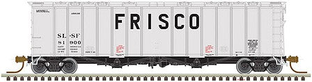 Atlas Model Railroad 50004784 N Scale 4180 Airslide Covered Hopper - Ready to Run - Master(R) -- St. Louis-San Francisco 81906 (gray, black, Billboard Frisco)