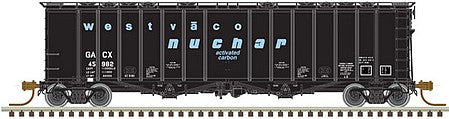 Atlas Model Railroad 50004799 N Scale 4180 Airslide Covered Hopper - Ready to Run - Master(R) -- Westvaco 45979 (black, blue)