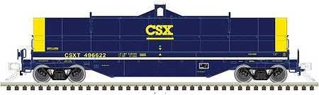 Atlas Model Railroad 50004876 N Scale 42' Coil Steel Car with Fishbelly Side Sill - Ready to Run - Master(R) -- CSX 496673 (blue, yellow)