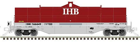 Atlas Model Railroad 50004882 N Scale 42' Coil Steel Car with Fishbelly Side Sill - Ready to Run - Master(R) -- Indiana Harbor Belt 166618 (Ex-NS, red, gray)