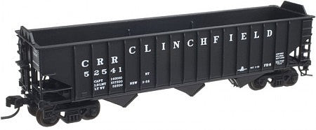 Atlas Model Railroad 50004907 N Scale Pullman-Standard 2750 3-Bay Hopper - Ready to Run - Master(R) -- Clinchfield 52647 (black, white)