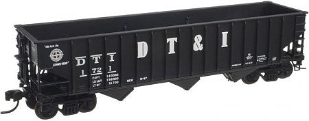 Atlas Model Railroad 50004912 N Scale Pullman-Standard 2750 3-Bay Hopper - Ready to Run - Master(R) -- Detroit, Toledo and Ironton 1734 (black, white)