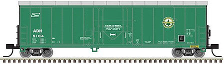 Atlas Model Railroad 50005141 N Scale NACC 50' Smooth-Side RBL Insulated Boxcar - Ready to Run - Master(R) -- Ashley, Drew & Northern 5104 (green, black)