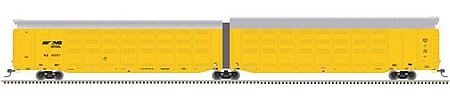 Atlas Model Railroad 50005189 N Scale Articulated Auto Carrier - Ready to Run - Master(R) -- Norfolk Southern 110237 (Fantasy Scheme, yellow, silver, Horsehead Logo)