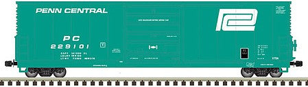 Atlas Model Railroad 50005233 N Scale Class X72 50' Boxcar - Ready to Run - Master(R) -- Penn Central 229101 (Jade Green, white, large logo)