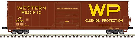 Atlas Model Railroad 50005244 N Scale Class X72 50' Boxcar - Ready to Run - Master(R) -- Western Pacific 4058 (brown, yellow)