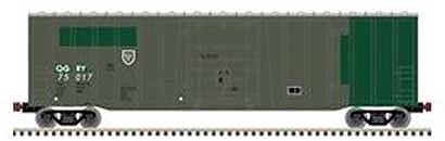 Atlas Model Railroad 50005460 N Scale NSC 5111 50' Plug-Door Boxcar - Ready to Run -- Quebec Gatineau 75284 (green, white)