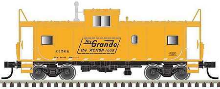 Atlas Model Railroad 50005596 N Scale Extended-Vision Caboose - Ready to Run - Master(R) -- Denver & Rio Grande Western 01506 (orange, black)