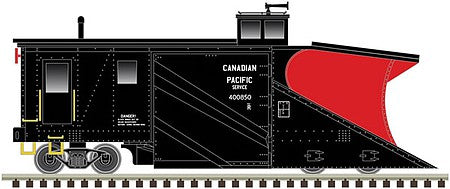 Atlas Model Railroad 50005871 N Scale Russell Snow Plow - Ready to Run - Master(R) -- Canadian Pacific 400850 (black, red)