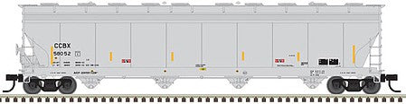Atlas Model Railroad 50006018 N Scale ACF 5701 Centerflow Plastics Hopper - Ready to Run - Master(R) -- Union Carbide CCBX 58052 (gray)