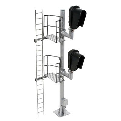 Atlas Model Railroad 70000096 HO Scale Double-Head Modern Hooded Signal - All Scales Signal System -- Left Hand