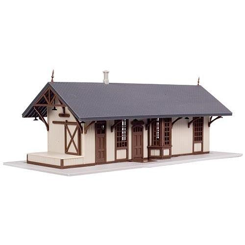 Atlas Model Railroad 720 HO 1872 Maywood Train Station Kit (Tan w/Brown Trim)