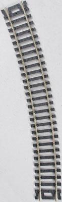 Atlas Model Railroad 836 HO Scale Code 100 Curved Snap-Track(R) Nickel-Silver Rail -- 22" Radius (Black Ties) pkg(6)