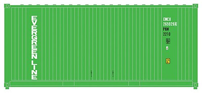 Atlas O 2000001 O Scale 20' Corrugated Container 2-Pack - Assembled -- Evergreen (green, white)