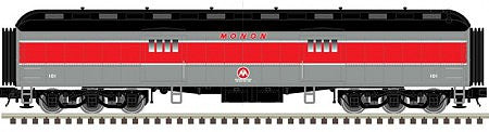 Atlas O 2001376 O Scale 60' Heavyweight Baggage - 2-Rail - Ready to Run - Trainman(R) -- Monon (gray, red)