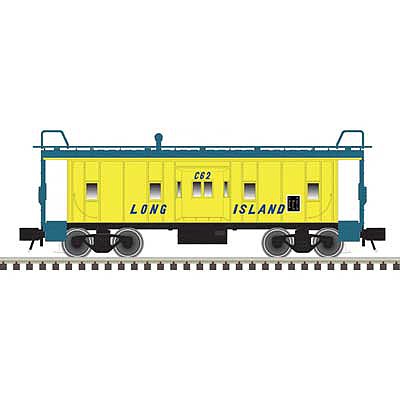 Atlas O 2001794 O Scale Bay Window Caboose -2-Rail - Ready to Run - Trainman(R) -- Long Island (yellow, blue)