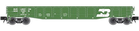 Atlas O 2002150 O Scale 52' 6" Gondola - 2-Rail - Ready to Run -- Burlington Northern (Cascade Green, white)