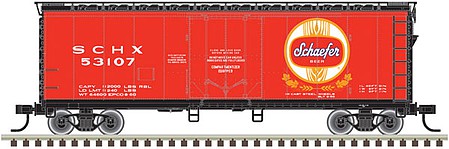 Atlas O 2002313 O Scale 40' Plug-Door Boxcar - 3-Rail - Ready to Run -- Schaefer (red, white, gold)