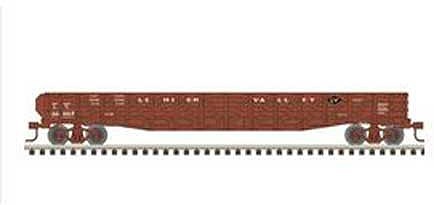 Atlas O 2002856 O Scale 52'6" 70-Ton War-Emergency Gondola - 2-Rail - Ready to Run -- Lehigh Valley (Boxcar Red)