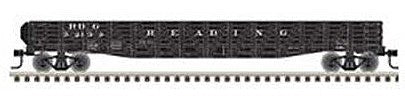 Atlas O 2002858 O Scale 52'6" 70-Ton War-Emergency Gondola - 2-Rail - Ready to Run -- Reading (black)