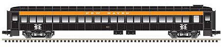 Atlas O 2002911 O Scale Pullman-Osgood Bradley Coach - 3-Rail - Ready to Run - Trainman(R) -- New Haven (McGinnis Black Knight, black, vermillion, white)