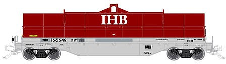 Atlas O 3001731 O Scale 42' Coil Steel Car with Fishbelly Side Sill - 3-Rail - Ready to Run -- Indiana Harbor Belt (Ex-NS, red, gray, white)