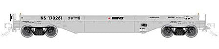 Atlas O 3001733 O Scale 42' Coil Steel Car with Fishbelly Side Sill, No Cover - 3-Rail - Ready to Ru -- Norfolk Southern (Class CS 24, gray)