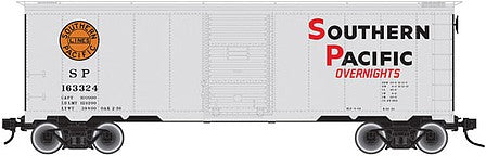 Atlas O 3001838 O Scale 1937 AAR 40' Single-Door Boxcar - 3-Rail - Ready to Run - Master(R) -- Southern Pacific (Overnights, silver, black, red)