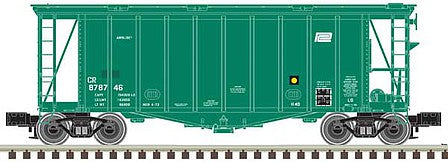Atlas O 3002075 O Scale 40' Airslide Covered Hopper - 2-Rail - Ready to Run - Master(R) -- Conrail (ex-PC, Jade Green)