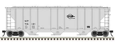 Atlas O 3002367 O Scale PS-4427 Low-Side Covered Hopper - 2-Rail - Ready to Run - Master -- Missouri Pacific (gray, Screaming Eagle Logo)