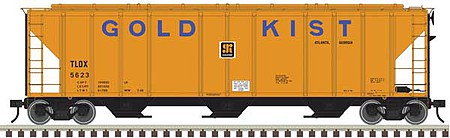 Atlas O 3002373 O Scale PS-4427 Low-Side Covered Hopper - 2-Rail - Ready to Run - Master(R) -- Gold Kist TLDX (yellow, blue)