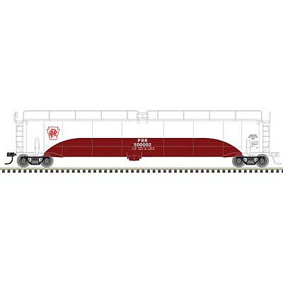 Atlas O 3003009 O Scale 33,000-Gallon Tank Car - 3-Rail - Ready to Run - Master(R) -- Pennsylvania Railroad (white, brown, red)