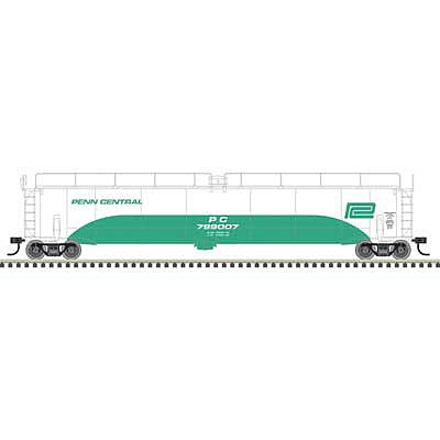 Atlas O 3003015 O Scale 33,000-Gallon Tank Car - 3-Rail - Ready to Run - Master(R) -- Penn Central (white, green)
