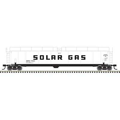 Atlas O 3003017 O Scale 33,000-Gallon Tank Car - 3-Rail - Ready to Run - Master(R) -- Solar Gas (white, black)