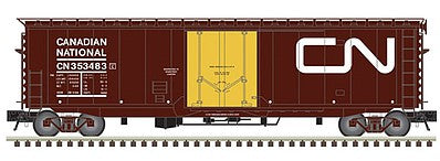 Atlas O 3004513 O Scale Pullman-Standard PS-1 50' Plug-Door Boxcar - 2-Rail - Ready to Run - Master(R) -- Canadian National (Boxcar Red, yellow, Large Noodle Logo)
