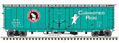 Atlas O 3004518 O Scale Pullman-Standard PS-1 50' Plug-Door Boxcar - 2-Rail - Ready to Run - Master(R) -- Great Northern (Jade Green, red, black, Standing Rocky Logo)