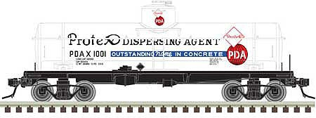 Atlas O 3004841 O Scale ACF Type 27 8,000-Gallon - 2-Rail - Ready to Run -- Protex Industries PDAX (white, red, blue)