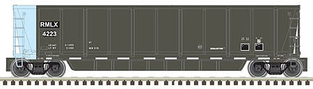 Atlas O 3005614 O Scale Coalveyor Bathtub Coal Gondola - 3-Rail Ready to Run - Master(R) -- Wilmot Transportation 804 (black, blue, white and yellow Conspicuity Marks)