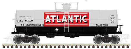 Atlas O 3006520 O Scale 11,000-Gallon Tank Car with Platform - 2-Rail - Ready to Run - Master(R) -- Atlantic Refining UTLX (gray, red, white)