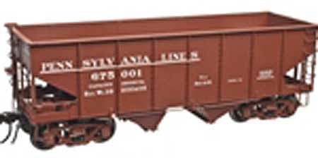 Atlas O 3006800 O Scale 55-Ton 2-Bay Panel-Side Open Hopper - 2-Rail - Ready to Run - Master(R) -- Undecorated