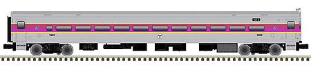 Atlas O 3007028 O Scale Comet II Commuter Cab Car - 3-Rail - Ready to Run -- Massachusetts Bay Transit Authority MBTA 1644 (silver, purple)