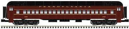 Atlas O 3007050 O Scale 70' Madison Heavyweight 4-Car Set - 3-Rail - Ready to Run -- Pennsylvania Railroad Baggage 6040, Coach 3448, 3466, Obs Duquesne (Tuscan,