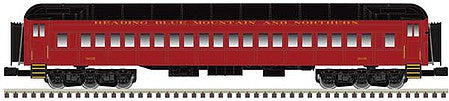 Atlas O 3007062 O Scale 70' Madison Heavyweight 3-Coach and Railway Post Office Set - 3-Rail - Ready t -- Reading, Blue Mountain & Northern RPO 6, Coaches 305, 306, 308 (maroon, blac
